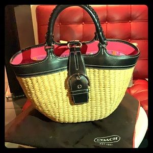 Coach straw bag